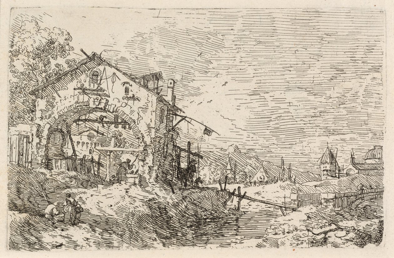 Krajina se ženou u studny od Canaletto