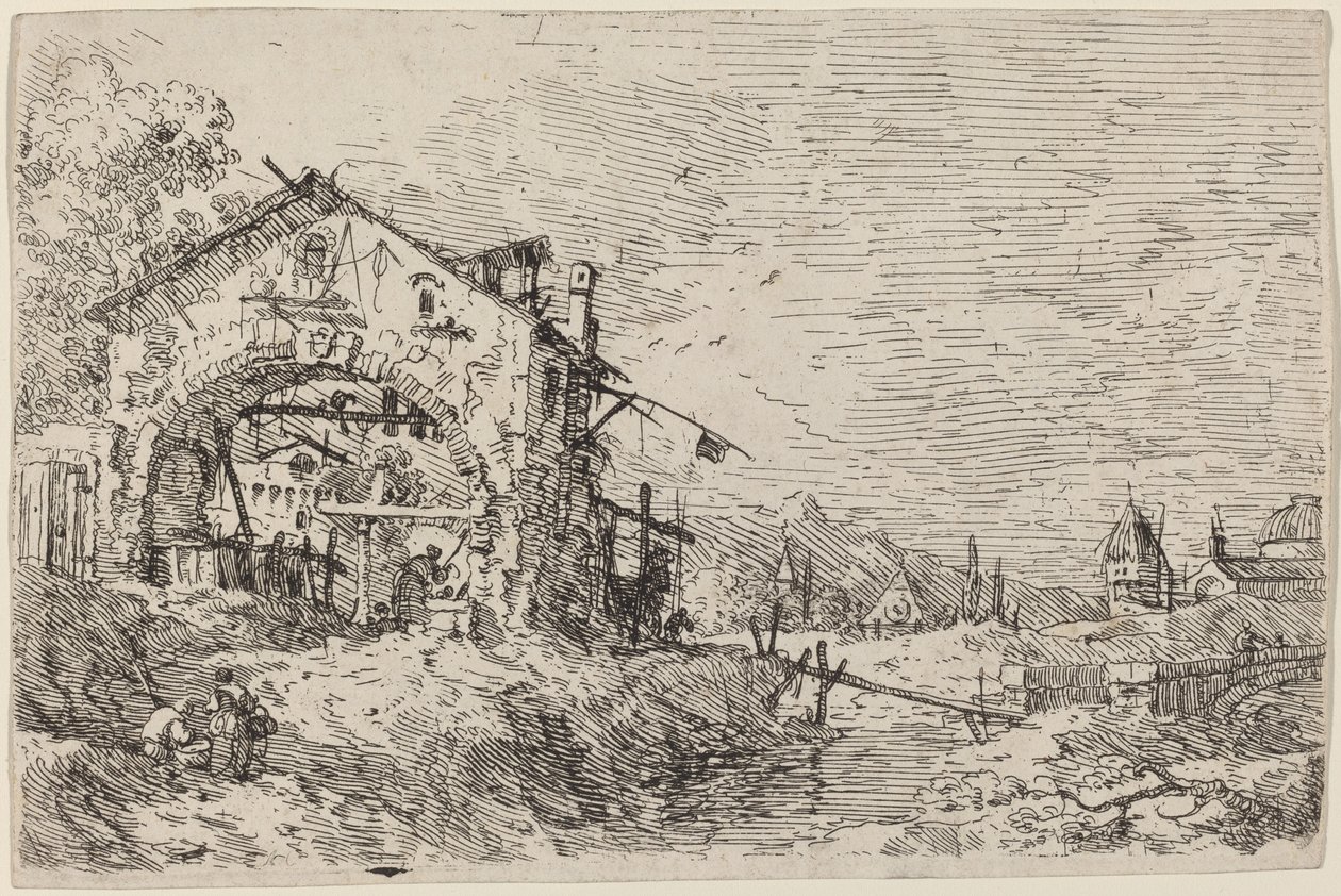 Krajina se ženou u studny od Canaletto