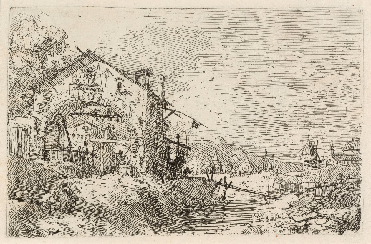 Krajina se ženou u studny od Canaletto