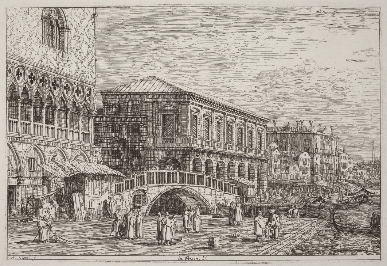 Vězení. V. [vlevo dole] od Canaletto