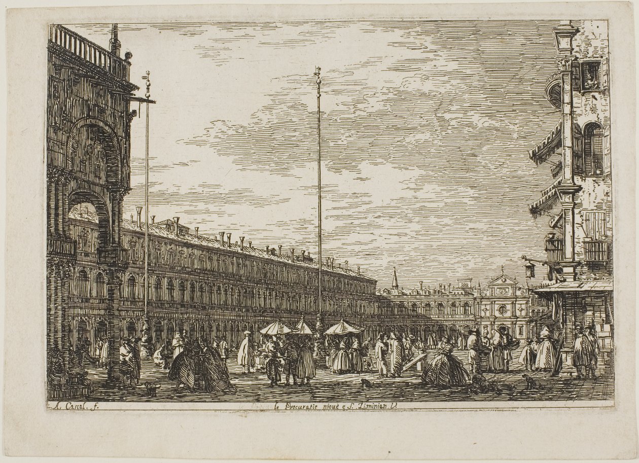 le Procuratie niove e S. Ziminian V., z Vedute od Canaletto