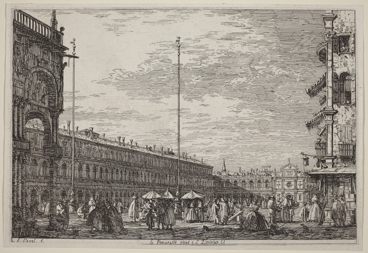 Nové Procuratie a sv. Ziminian V. od Canaletto