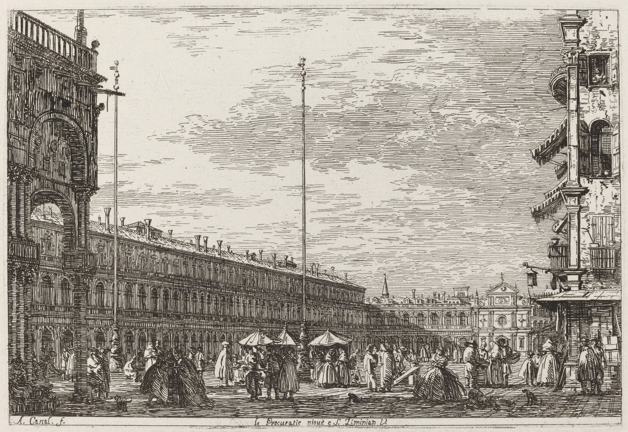 Le Procuratie niove e S. Ziminian V. [vpravo nahoře] od Canaletto