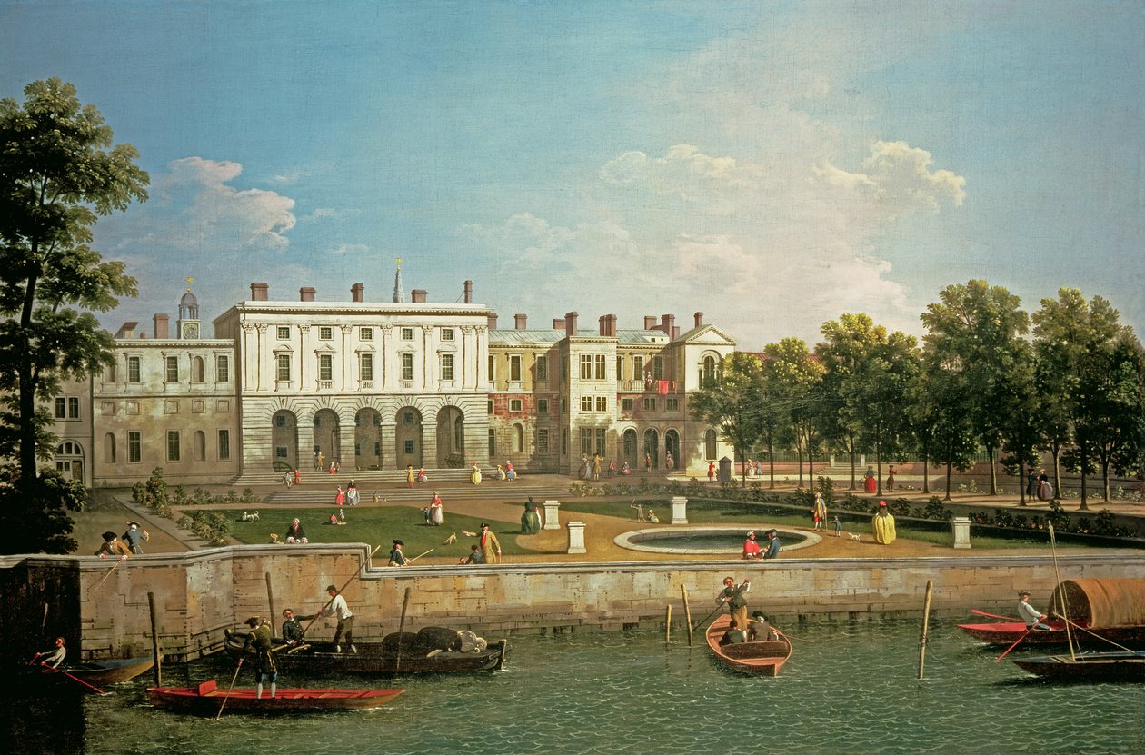 Old Somerset House od řeky Temže, c.1746-50 od Giovanni Antonio Canal