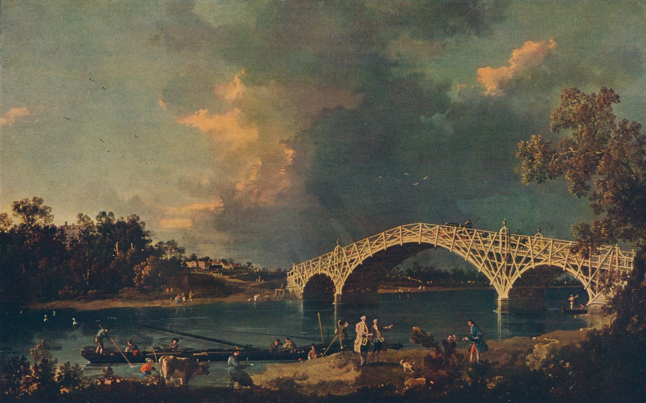Old Walton Bridge, 1754 od Giovanni Antonio Canal