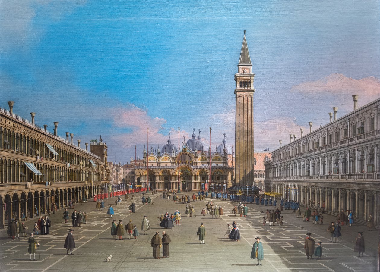 Náměstí San Marco s bazilikou, Benátky od Canaletto