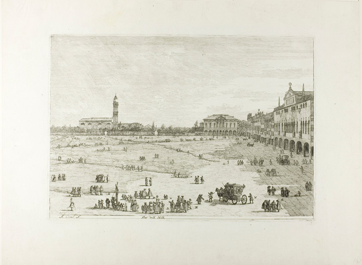 Prà della Valle, z Views od Canaletto