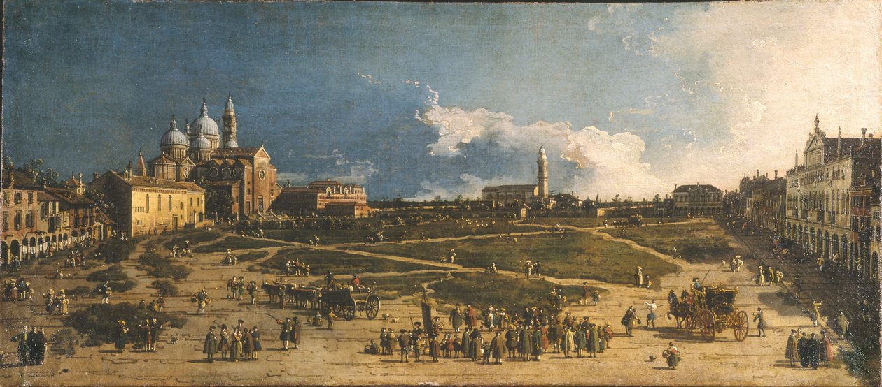 Prà della Valle v Padově, 40. léta 18. století od Giovanni Antonio Canal