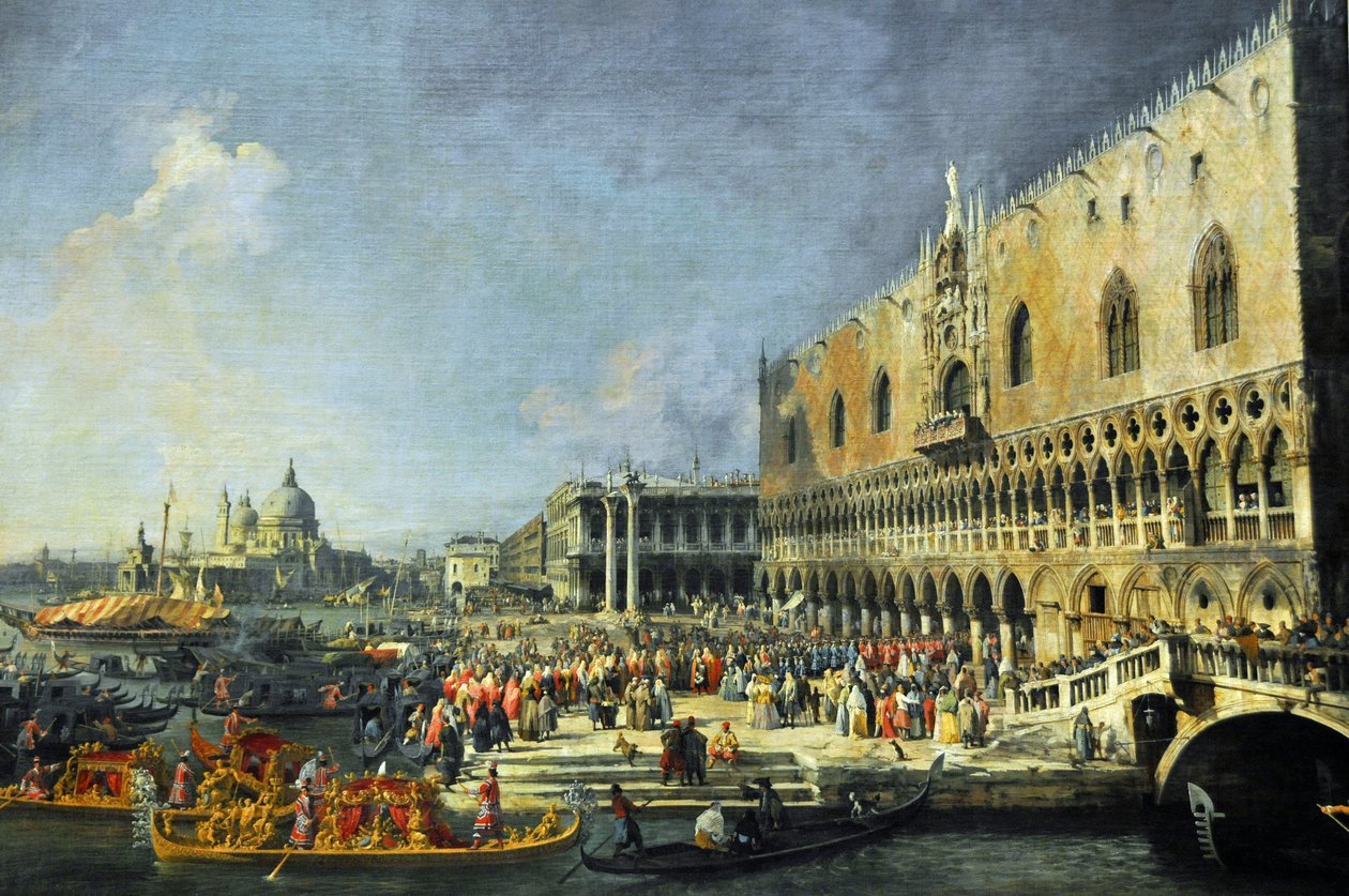 Přijetí francouzského velvyslance v Benátkách od Canaletto