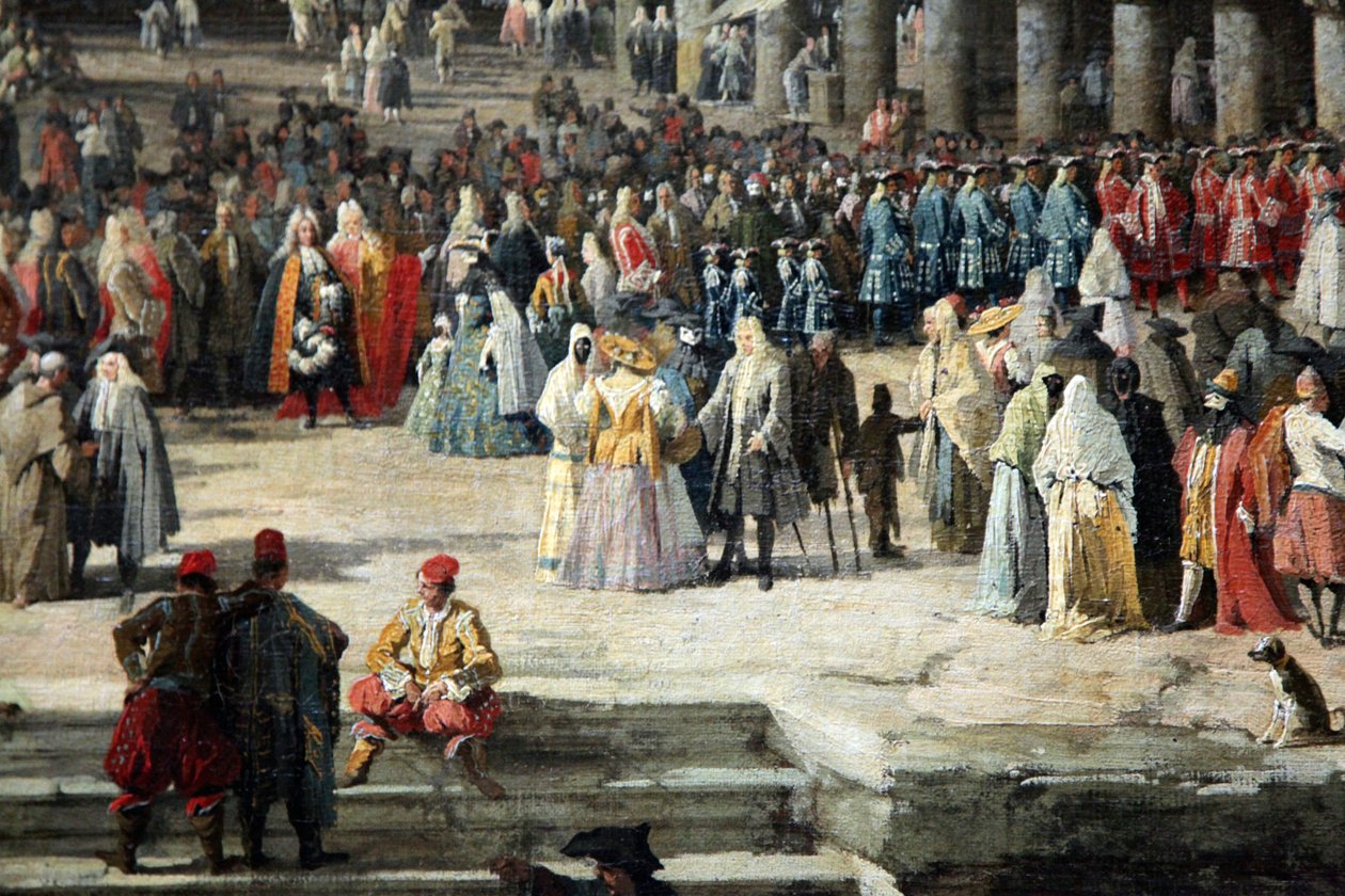 „Přijetí francouzského velvyslance v Benátkách“, 1726-1727 od Canaletto