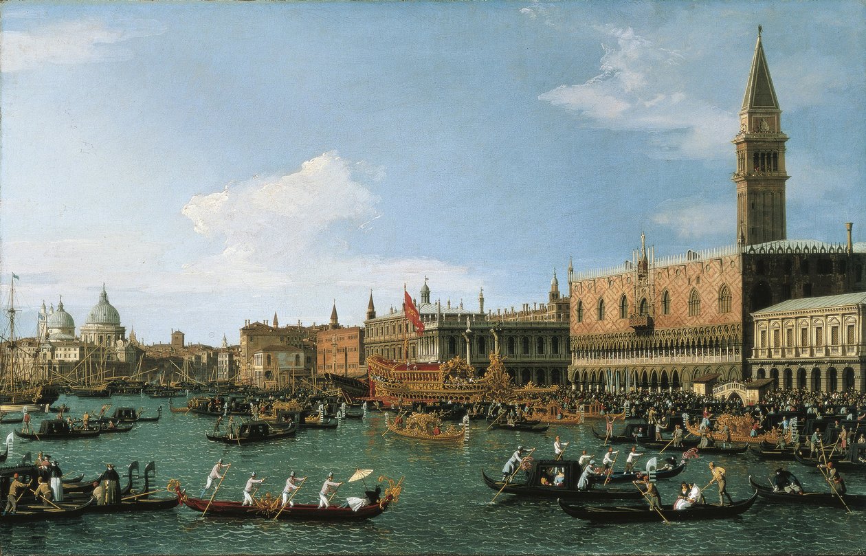 Návrat Il Bucintoro v Den Nanebevstoupení Páně, 1745-1750 od Giovanni Antonio Canal