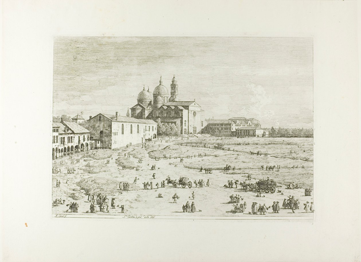 S. Giustina v prà della Vale, z Vedute od Canaletto
