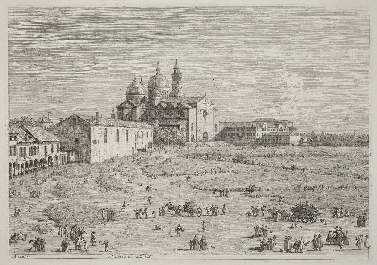 Santa Giustina v Prà della Valle od Canaletto