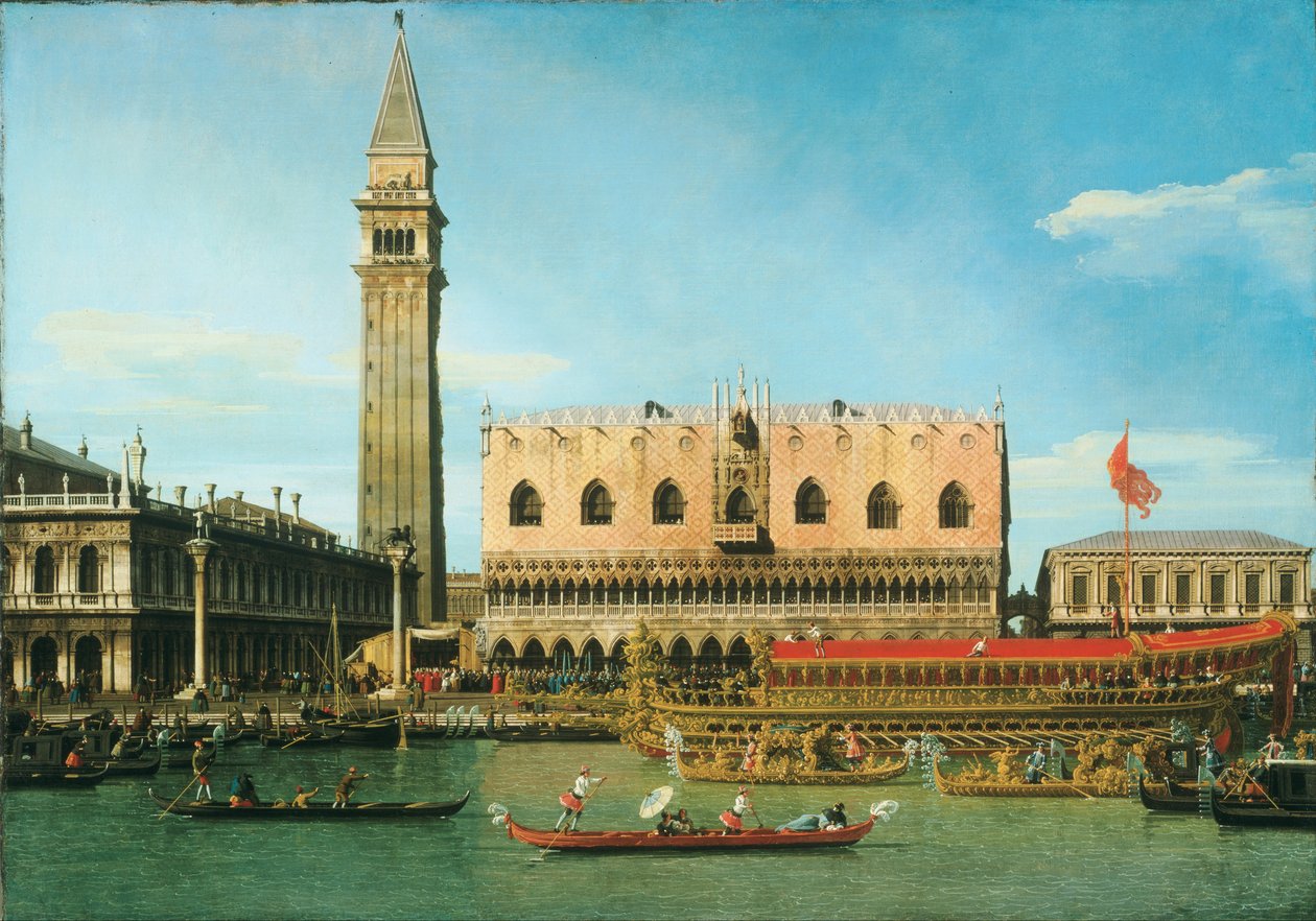 Bucintoro v Molu na svátek Nanebevstoupení Páně od Canaletto