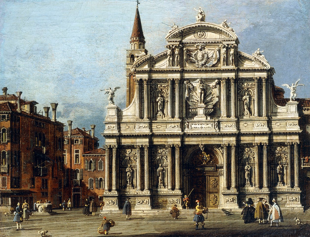 Kostel a Campo of Santo Maria Zobenigo, Benátky, od Giovanni Antonio Canal