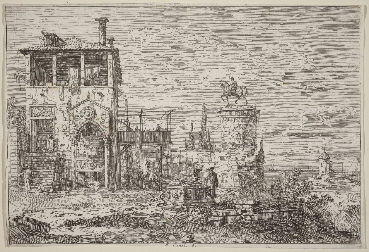 Jezdecký pomník od Canaletto