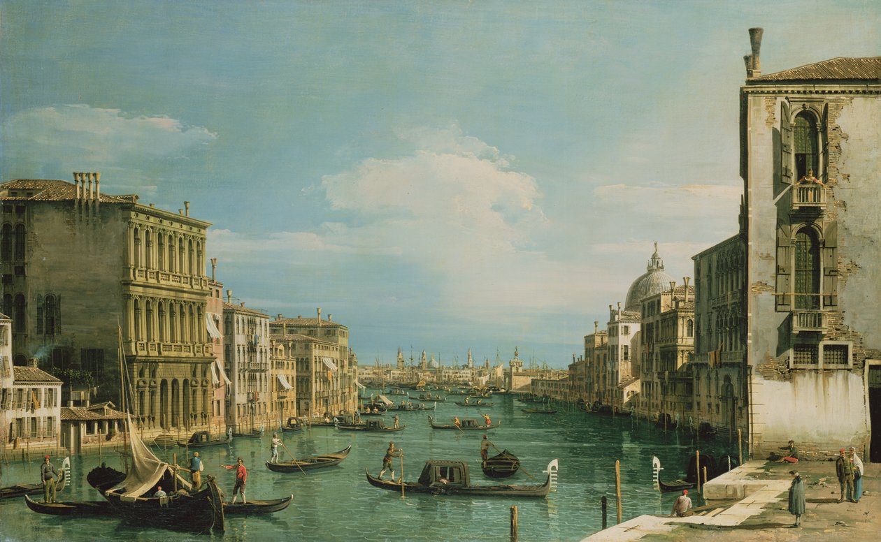 Canal Grande venice při pohledu na východ od Campo di San Vio od Giovanni Antonio Canal