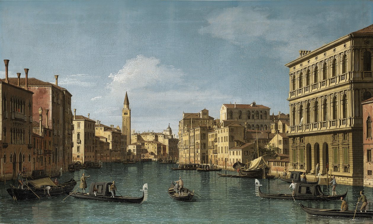 Canal Grande, Benátky, pohled na severozápad od Ca