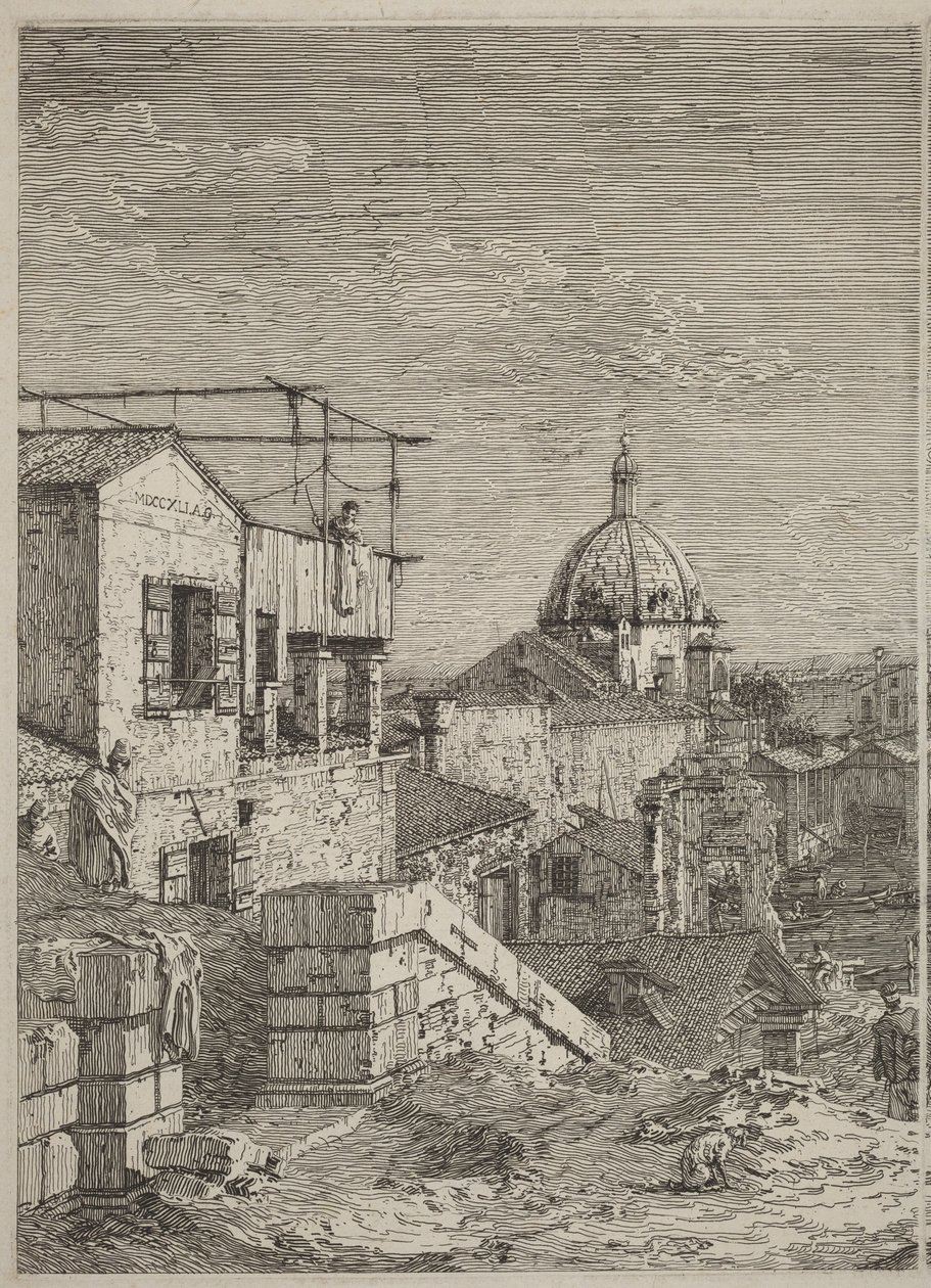 Dům s nápisem [vlevo] od Canaletto