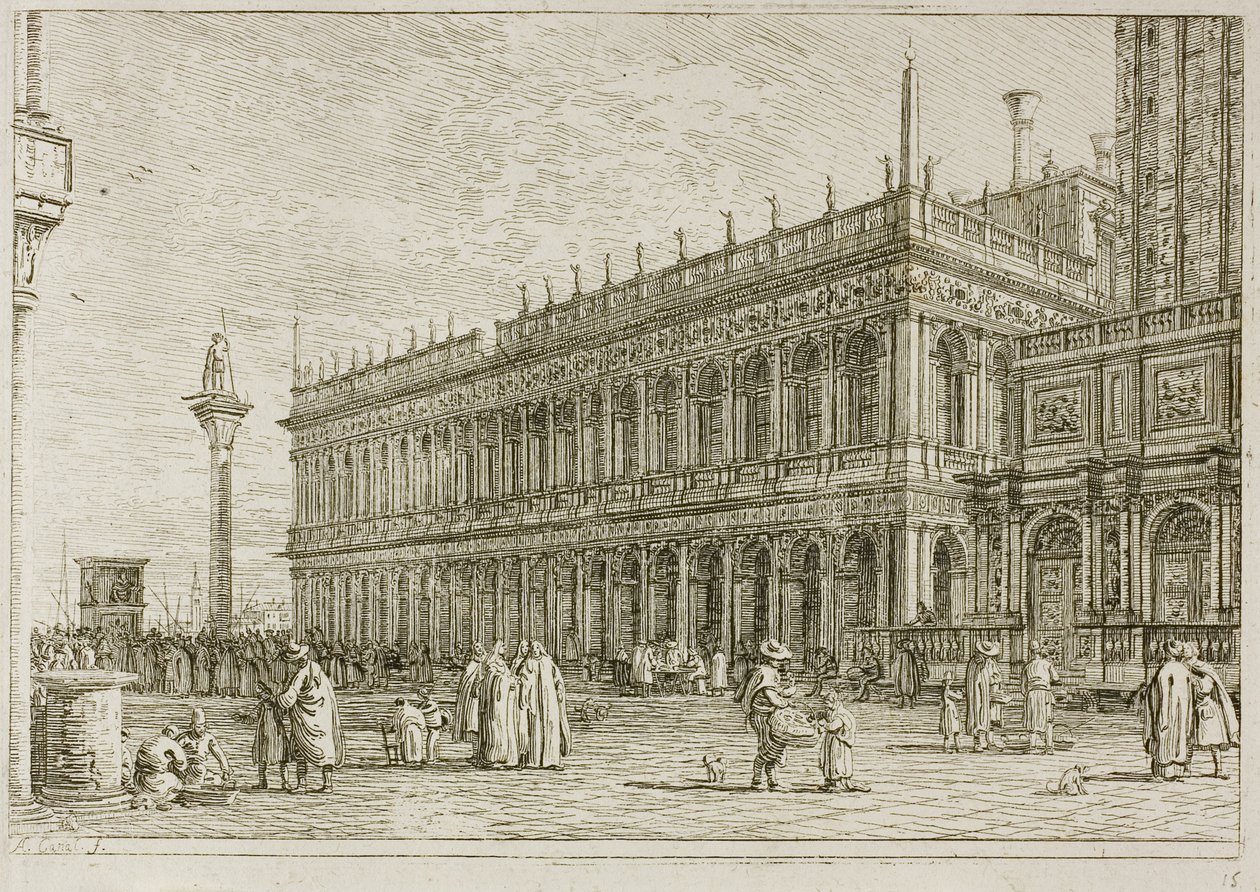 Knihovna, od Vedute od Canaletto