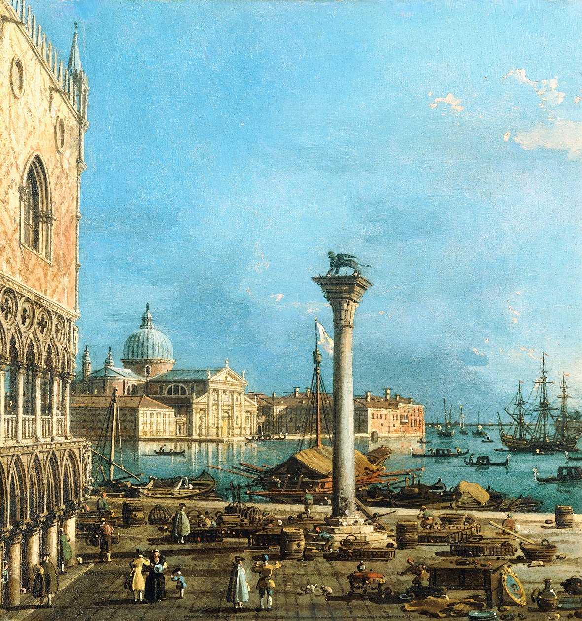 Piazzetta, Benátky, s Bacino di S. Marco a Isola di S. Giorgio Magiore, od Giovanni Antonio Canal
