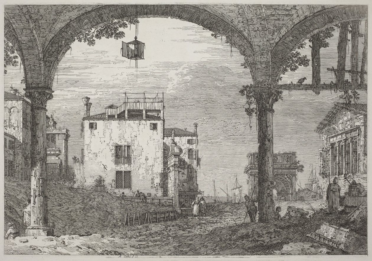 Portikus s lucernou od Canaletto