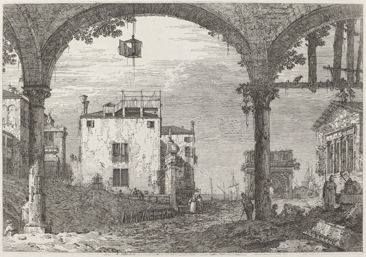 Portico s lucernou, c. 17351746. od Canaletto