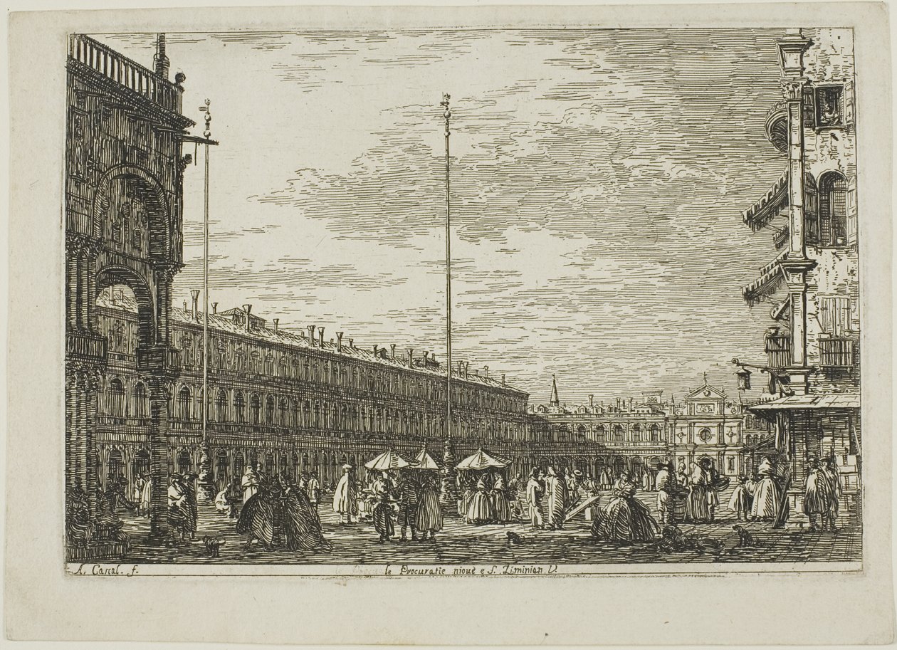 le Procuratie niove e S. Ziminian V., z Vedute od Canaletto
