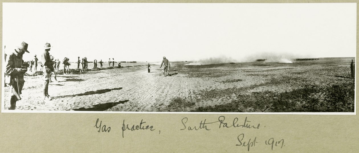 Plynové cvičení, jižní Palestina, září 1917 od Capt. Arthur Rhodes