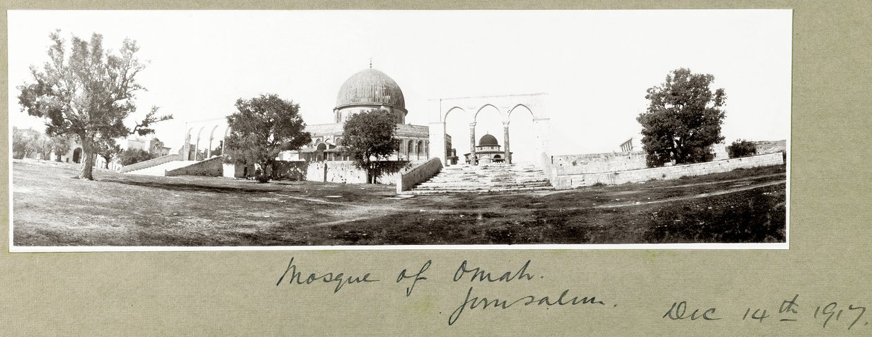 Omarova mešita, Jeruzalém, 14. prosince 1917 od Capt. Arthur Rhodes