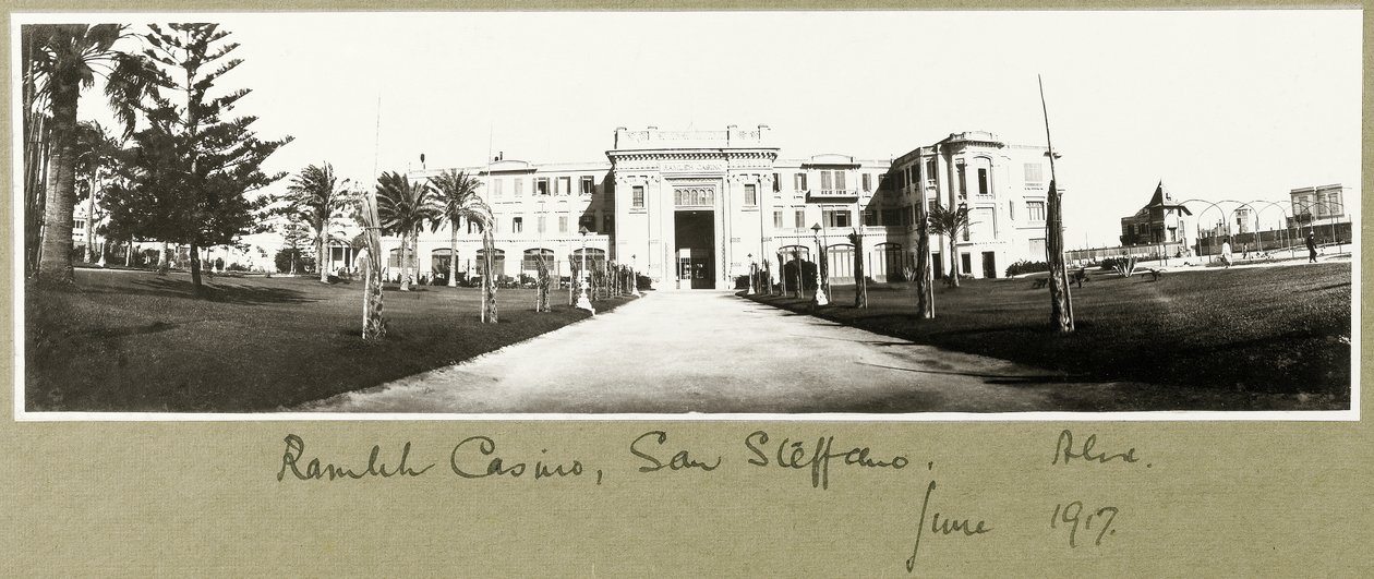 Ramleh Casino, San Stefano, červen 1917 od Capt. Arthur Rhodes