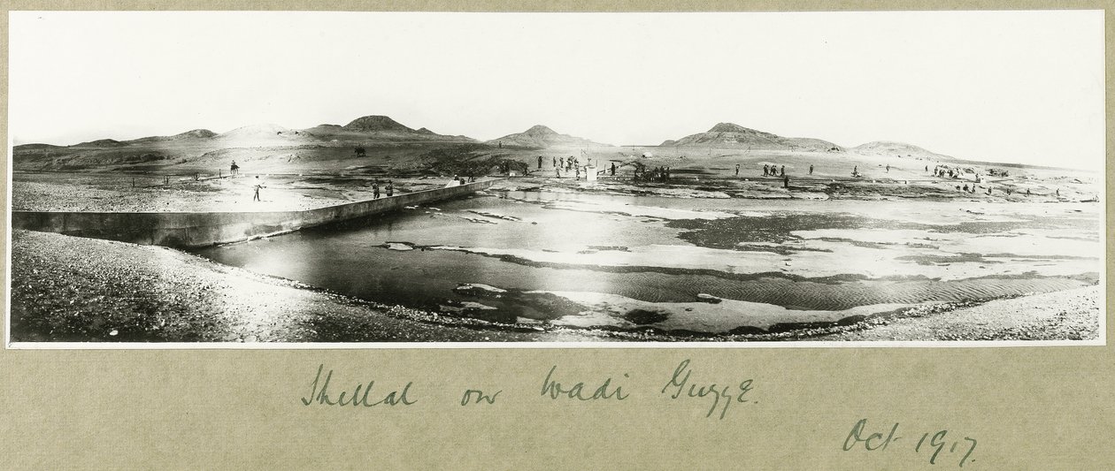 Shellal na Wadi Guzzeh, říjen 1917 od Capt. Arthur Rhodes