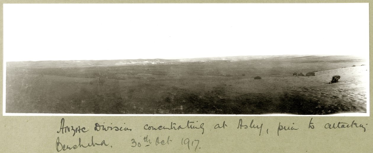 Divize ANZAC se soustředí u Asluj před útokem na Beershebu, 20. října 1917 od Capt. Arthur Rhodes