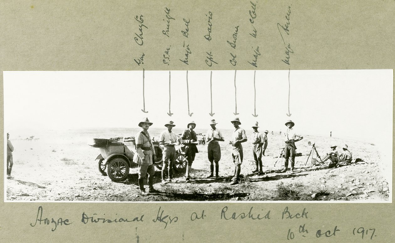 Velitelství divize ANZAC v Rashid Becku, říjen 1917 od Capt. Arthur Rhodes