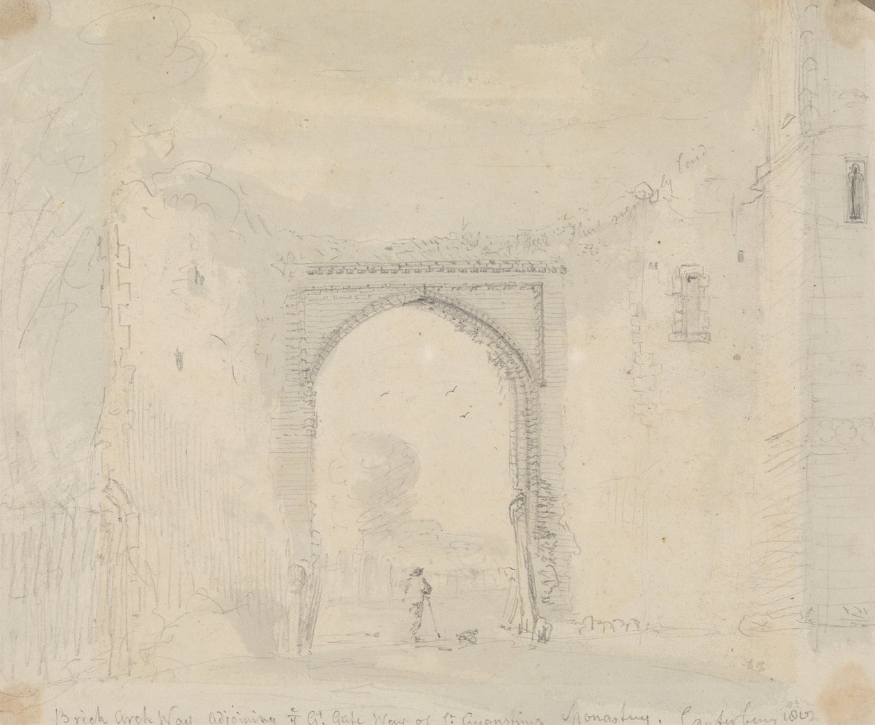 Brick Archway Sousedící s Great Gateway of St. Augustine