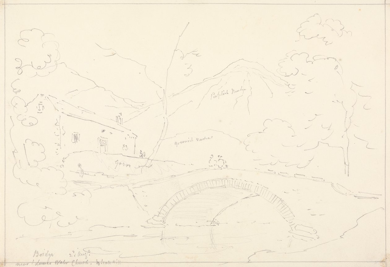 Most poblíž kostela Loweswater v Scale Hill, 2. srpna od Capt. Thomas Hastings