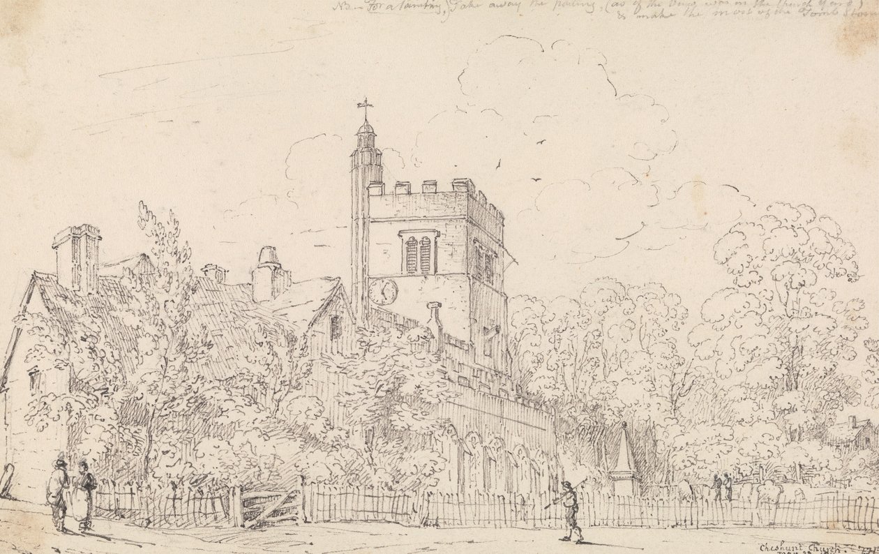 Cheshunt Church, 23. května 1814 od Capt. Thomas Hastings