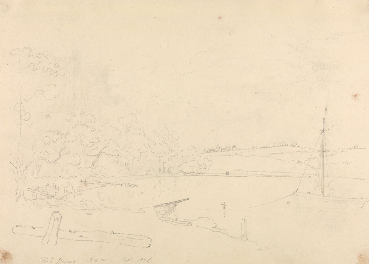 Fish House, Isle of Wight, září 1826 od Capt. Thomas Hastings