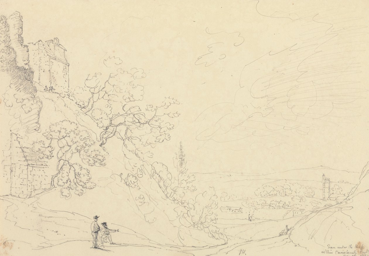 Zpod pevnosti v hradu Carisbrooke, 18. května 1829 od Capt. Thomas Hastings