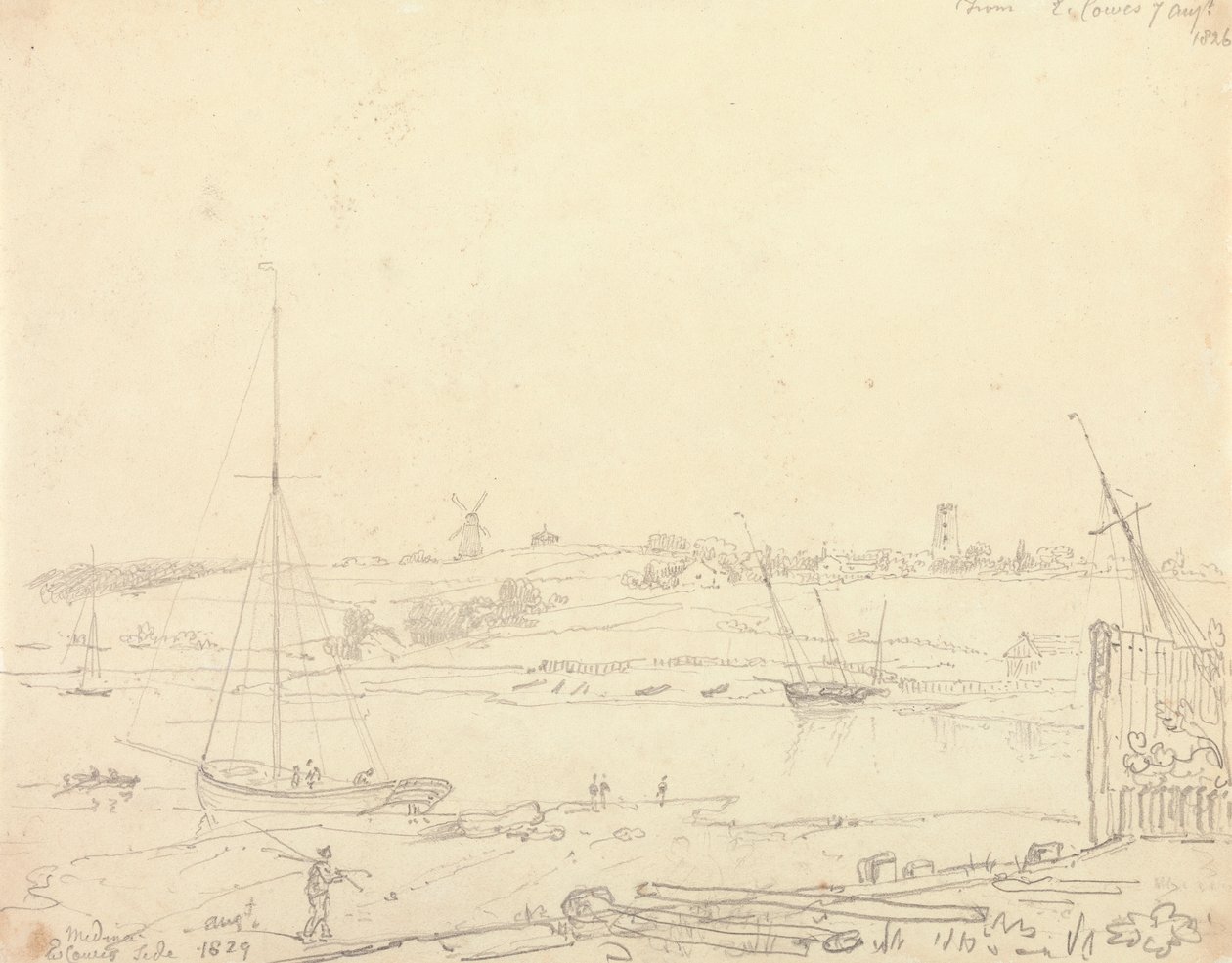 Medina, East Cowes Side, 7. srpna 1826 od Capt. Thomas Hastings
