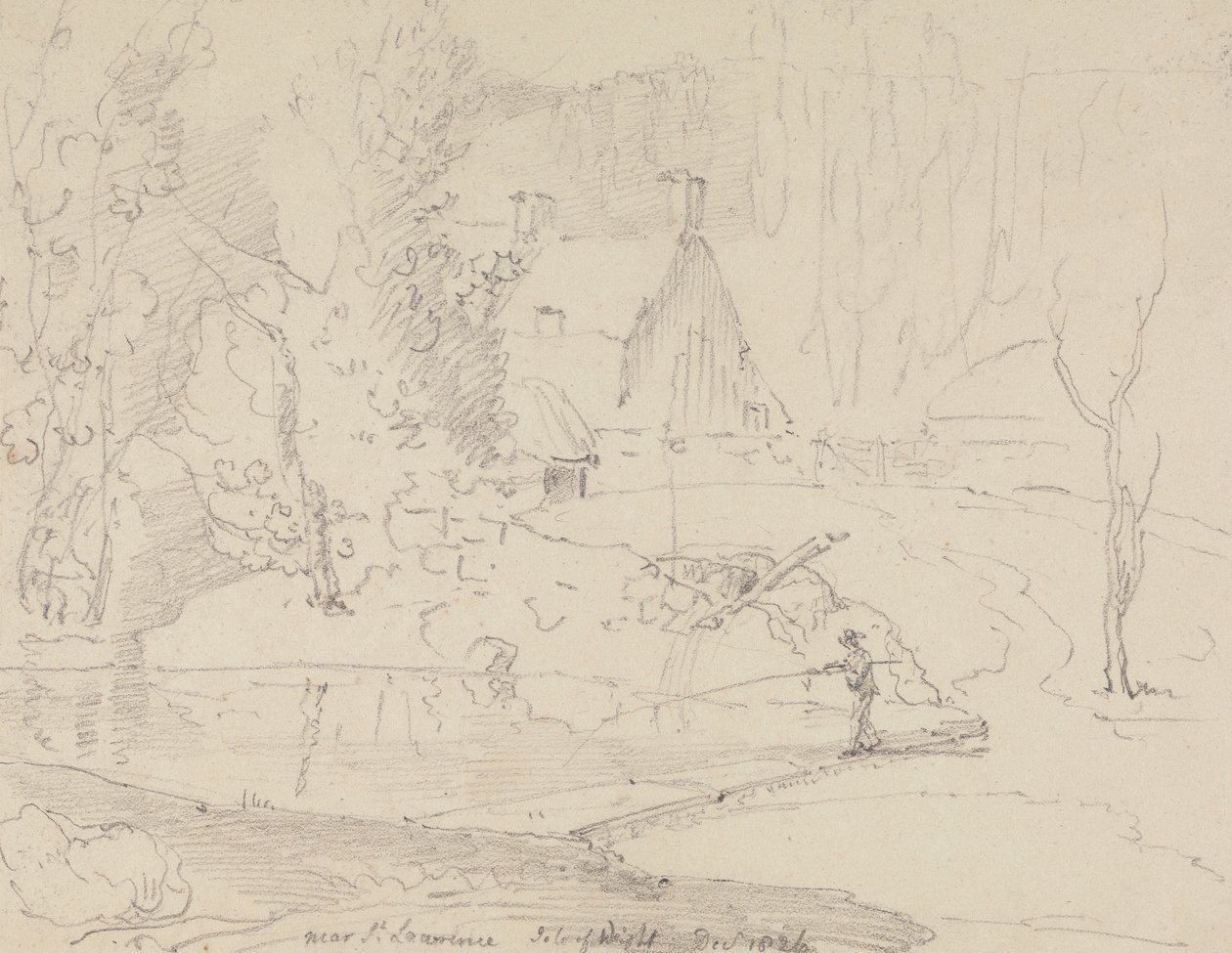 Poblíž Saint Lawrence, Isle of Wight, prosinec 1826 od Capt. Thomas Hastings