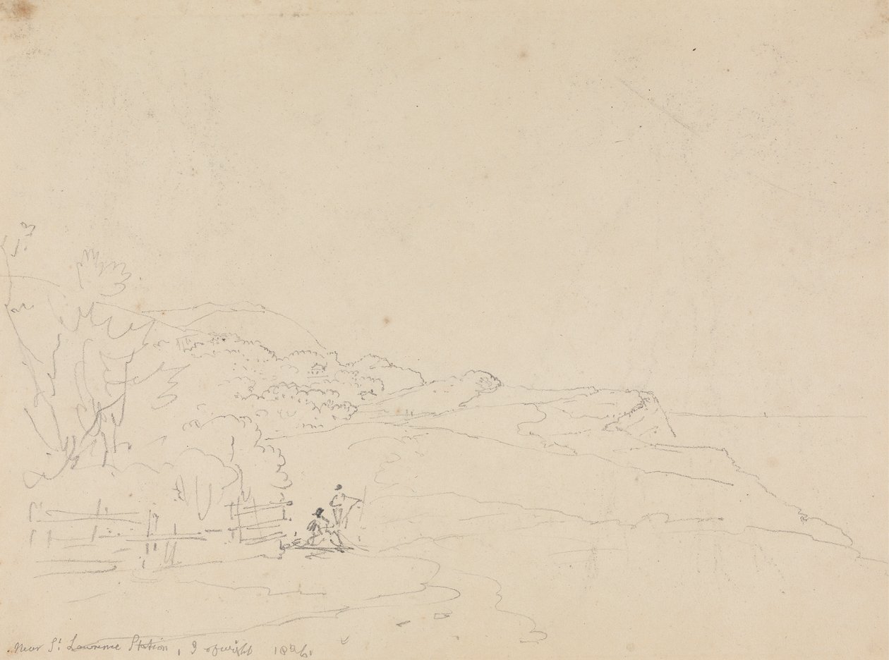 Poblíž stanice Saint Lawrence, Isle of Wight od Capt. Thomas Hastings