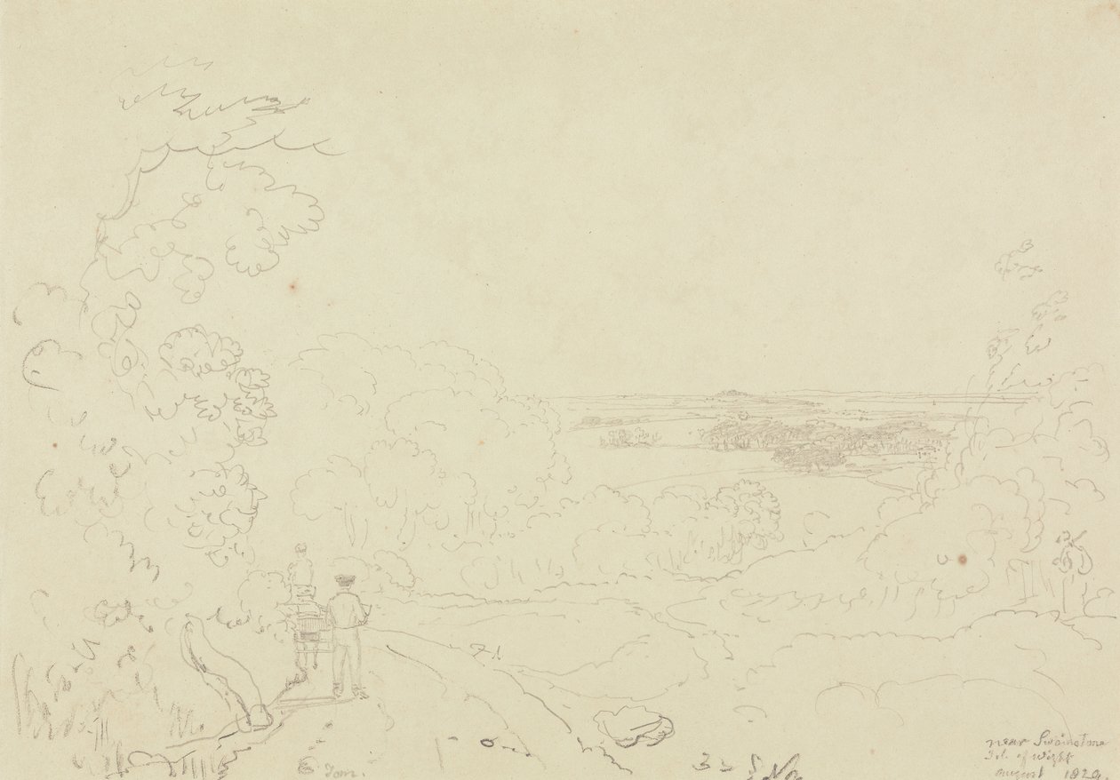 Poblíž Swainstone, Isle of Wight, srpen 1829 od Capt. Thomas Hastings
