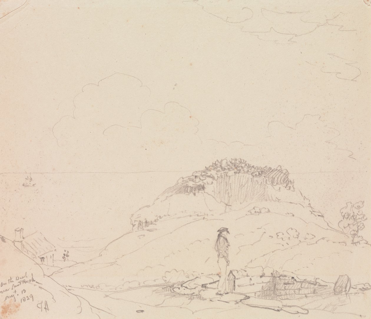 Na pláži poblíž Sandrock, 13. srpna 1829 od Capt. Thomas Hastings