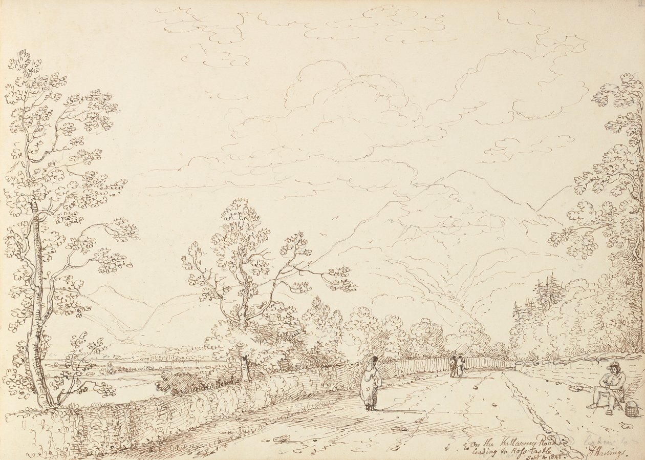 Na Killarney Road vedoucí k hradu Ross, 4. září 1841 od Capt. Thomas Hastings