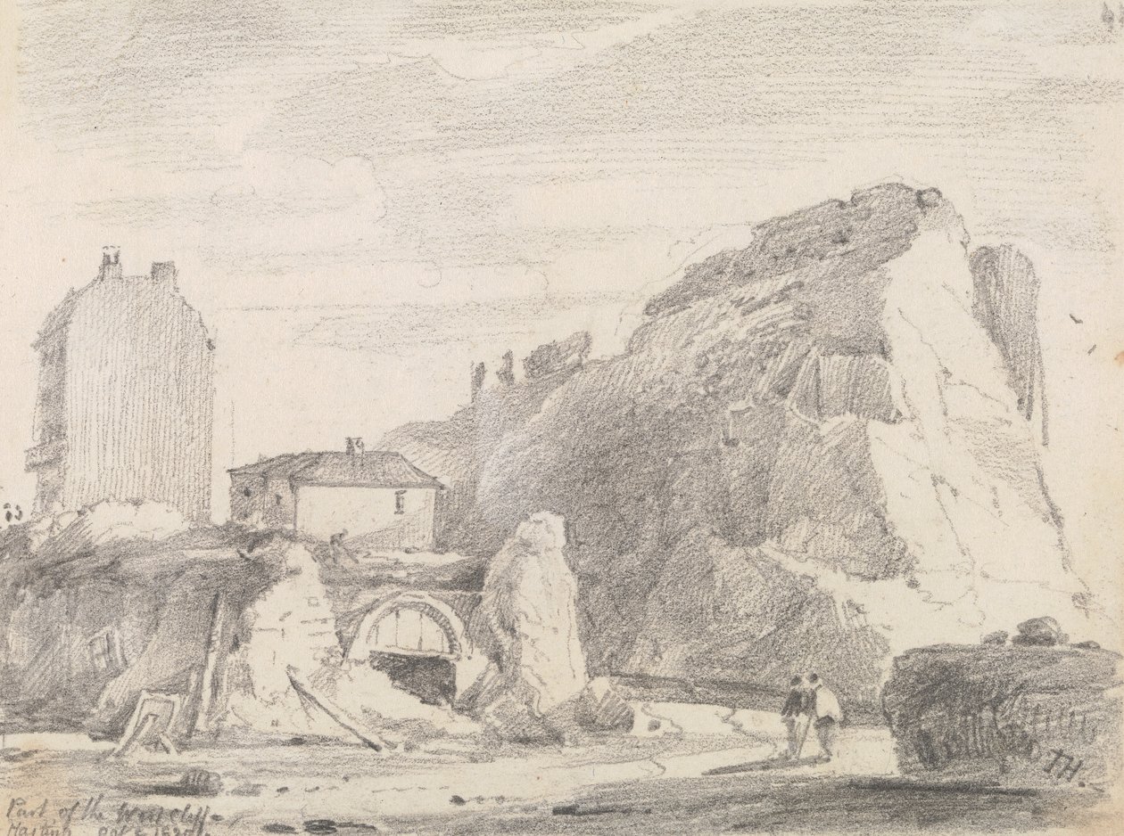 Část West Cliff, Hastings, 8. října 1820 od Capt. Thomas Hastings