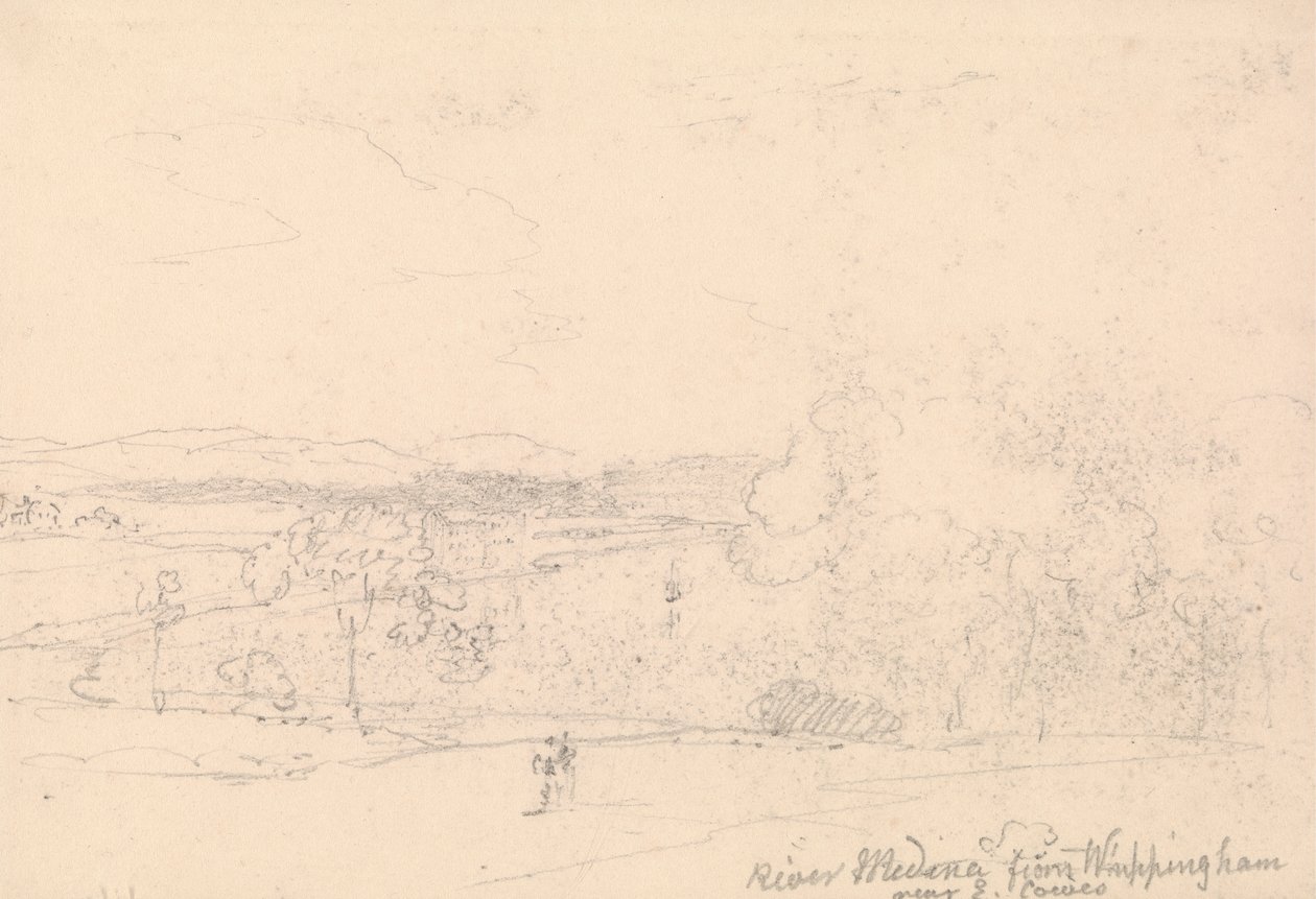 Řeka Medina z Whippinghamu poblíž East Cowes od Capt. Thomas Hastings
