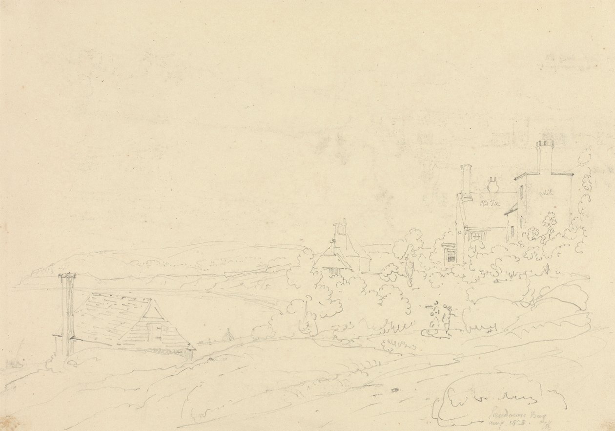 Sandown Bay, Isle of Wight, srpen 1828 od Capt. Thomas Hastings
