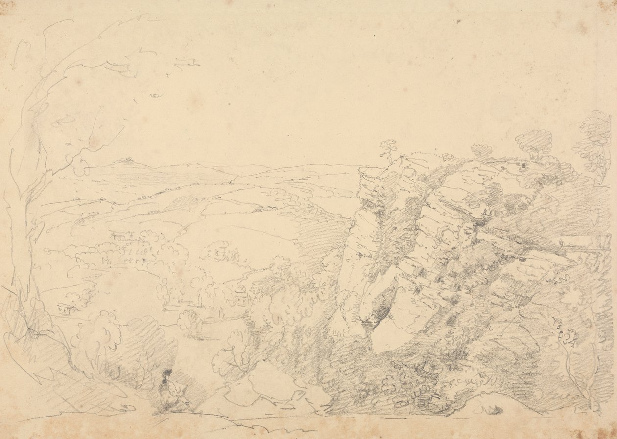 Náčrt Chudleigh Rocks, Devon od Capt. Thomas Hastings