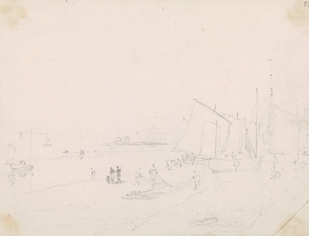 Náčrt plážové scény, Hastings od Capt. Thomas Hastings